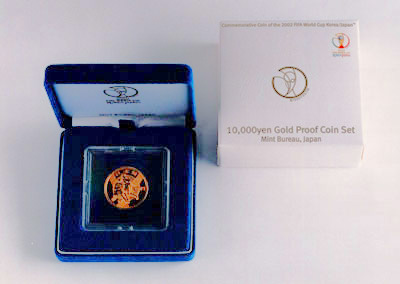 2002FIFAワールドカップ™記念貨幣 金貨単独の画像