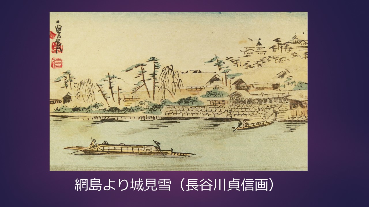 網島より城見雪（長谷川貞信画） の画像