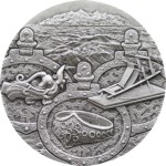 国宝章牌「沖ノ島祭祀の奉献品」（銀）表の画像
