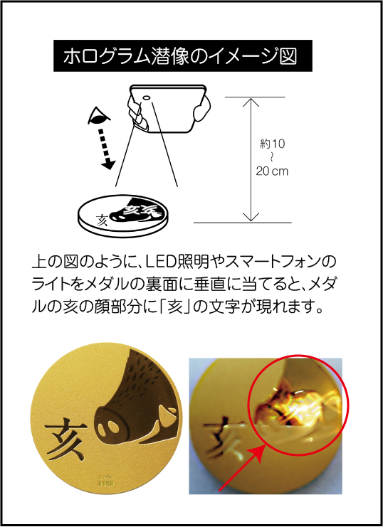 干支メダル（亥）の画像