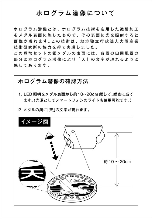 銀メダル（ホログラム潜像）の画像