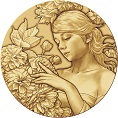 令和３年桜の通り抜け記念メダル（銅）表の画像