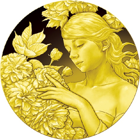 Image of 2021 Cherry Blossom Viewing Gold Medal Obverse