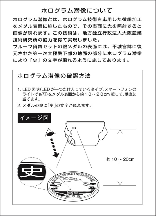 銀メダル（ホログラム潜像）の画像