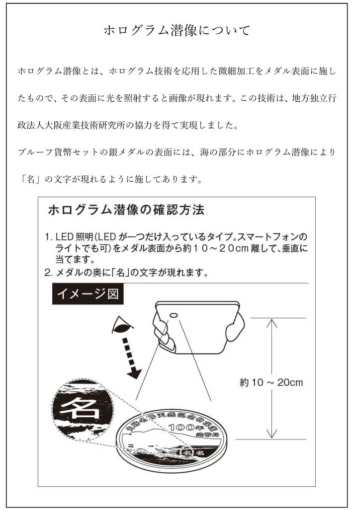 銀メダル（ホログラム潜像）の画像