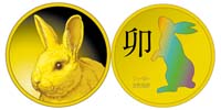 Image of 2023 Oriental Zodiac Pure Gold Medal (1/4 ounce) (RABBIT)