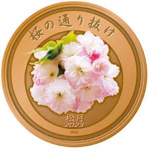 Image of 2023 Cherry Blossom Viewing Red Brass Medal Reverse