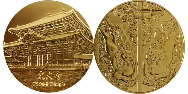 Image of National Treasure Medal 2023 "Todai-ji Temple" Gold