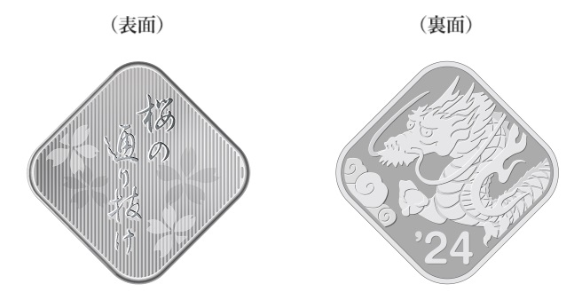 令和6年桜の通り抜け貨幣セットの年銘板の画像