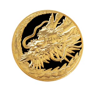 Image of 2024 Oriental Zodiac Pure Gold Medal (1/4 ounce) (DRAGON) Obverse