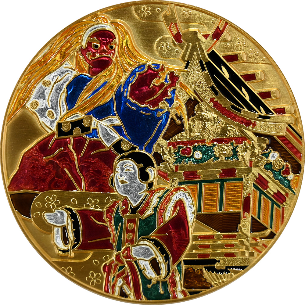 Image of Cloisonné Silver Medallion 2024 Takayama Festival Obverse
