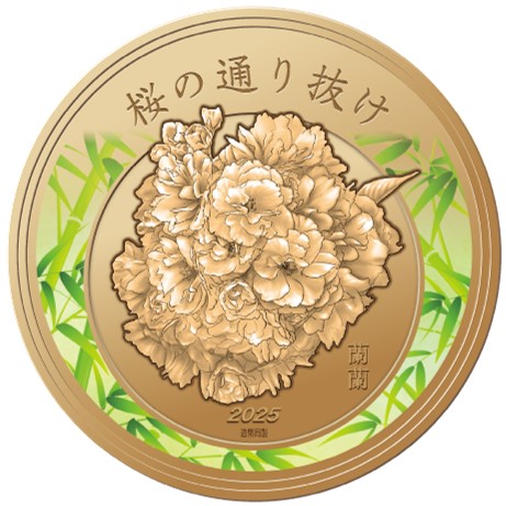 Image of 2025 Cherry Blossom Viewing Red Brass Medal Reverse