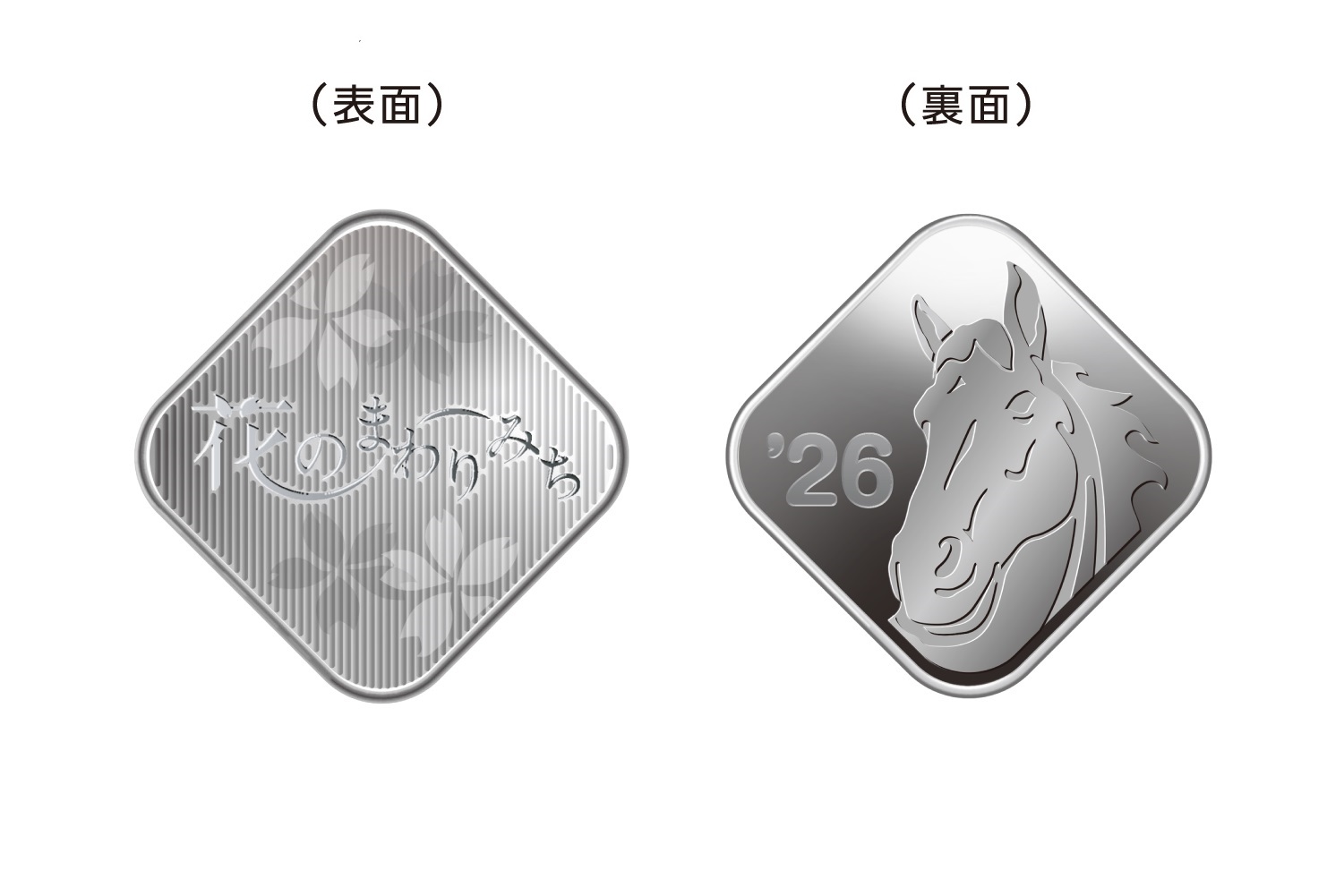 令和8年花のまわりみち貨幣セットの年銘板の画像