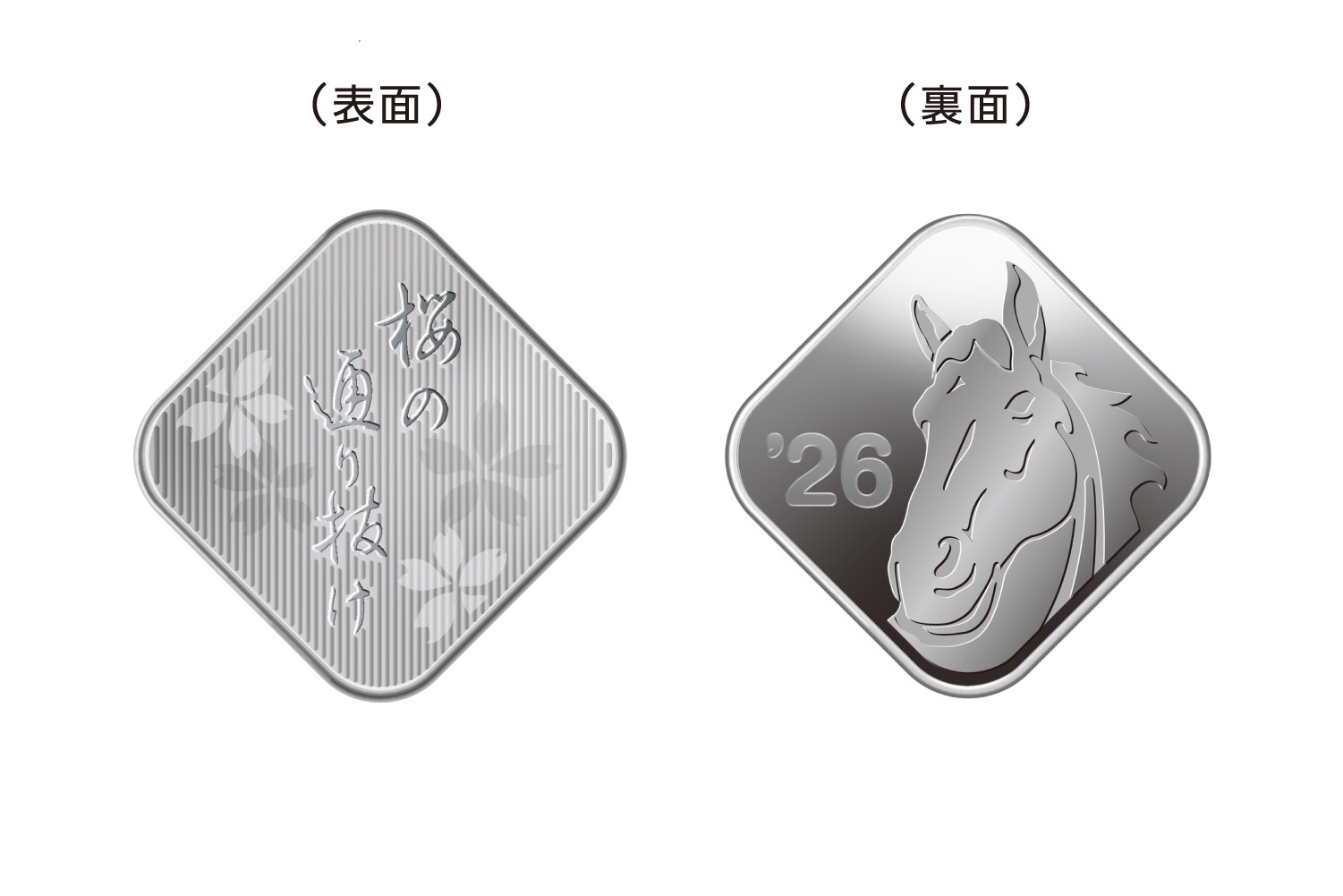 令和8年桜の通り抜け貨幣セットの年銘板の画像