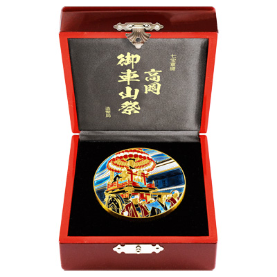 Image of Cloisonné Silver Medallion 2025 Takaoka Mikurumayama Festival Display Case