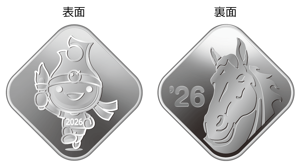 青の煌めきあおもり国スポ・障スポ２０２６開催記念 貨幣セットの年銘板の画像
