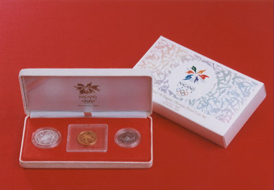 長野オリンピック記念プルーフ貨幣 3点セット（金・銀・白銅貨）の画像