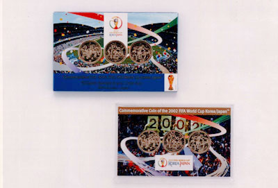 2002FIFAワールドカップ™記念貨幣 500円3点セットの画像