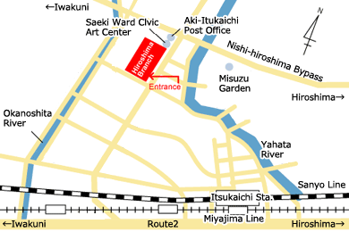 Image of map of Hiroshima Branch